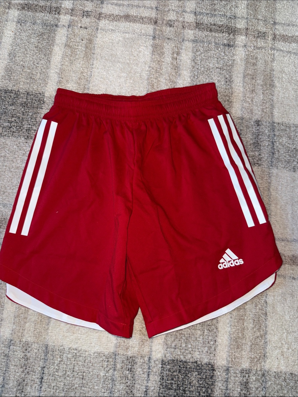 adidas kid’s Red soccer shorts